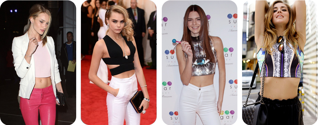 Is midriff baring fashion a growing trend of 2015 - Chiara Ferragni, Kendall Jenner, Rosie Utington or Cara Delevinge