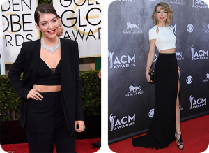 Is midriff baring fashion a growing trend of 2015-Taylor-Swift-and-Lorde