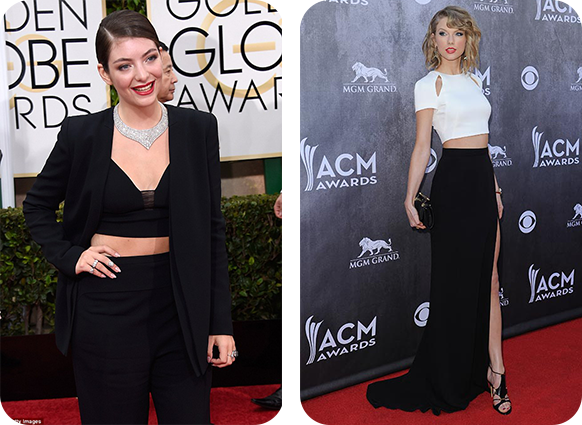 Is midriff baring fashion a growing trend of 2015-Taylor-Swift-and-Lorde
