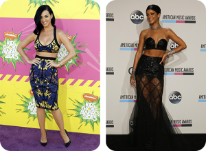 Is midriff baring fashion a growing trend of 2015 katyperry and rihanna