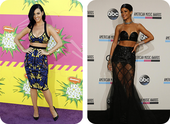 Is midriff baring fashion a growing trend of 2015 katyperry and rihanna