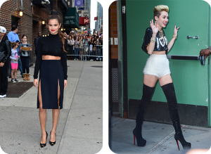 Is midriff baring fashion a growing trend of 2015 Selena-Gomez-and-Miley-Cyrus